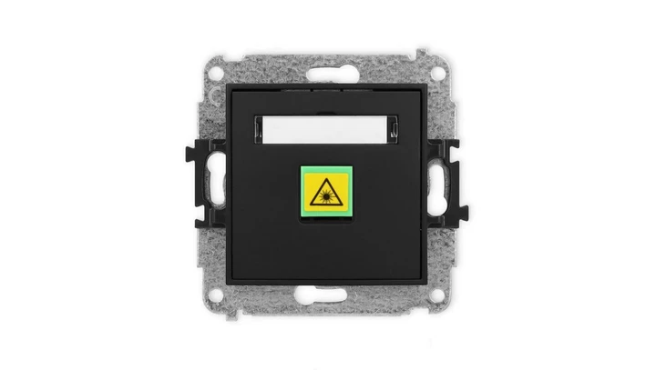 ICON Mechanizm gniazda światłowodowego/optycznego pojedynczego czarny mat 12IGOP-1