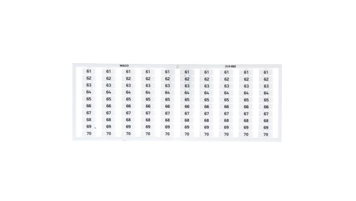 Oznaczniki WSB 10x 61-70 biały 249-602 /5szt./
