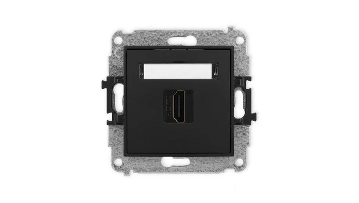 ICON Mechanizm gniazda pojedynczego HDMI 2.0 czarny mat 12IHDMI-3