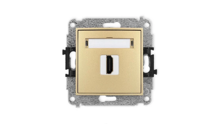 ICON Mechanizm gniazda pojedynczego HDMI 2.0 złoty 29IHDMI-3