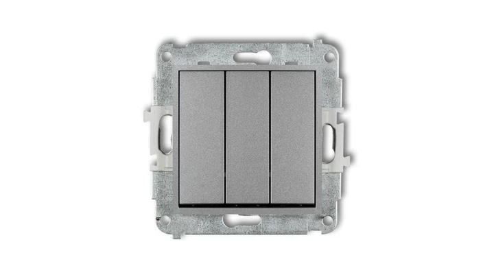 ICON Mechanizm łącznika potrójnego srebrny metalik 7IWP-7