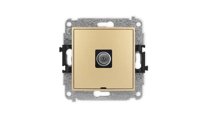 ICON Mechanizm gniazda antenowego pojedynczego TV, bez pola opisowego złoty 29IGTVBO-1