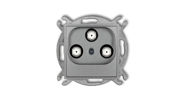 ICON Mechanizm gniazda multimedialnego 3F DATA (Vectra) srebrny metalik 7IGMV