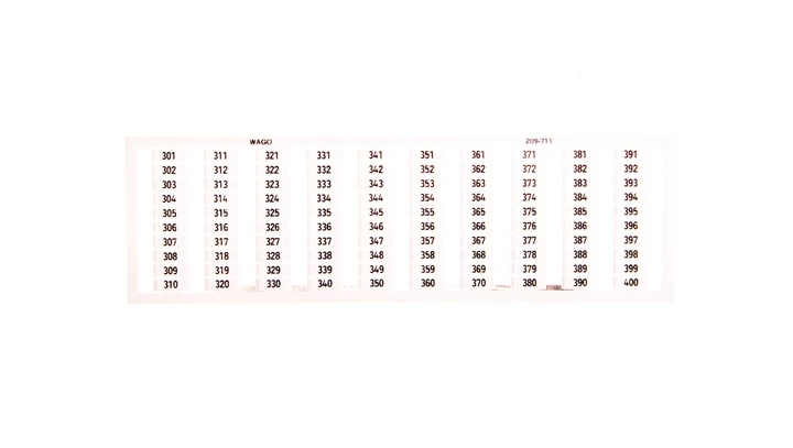 Ramka z oznacznikami 1x 301-400 209-711 /5szt./