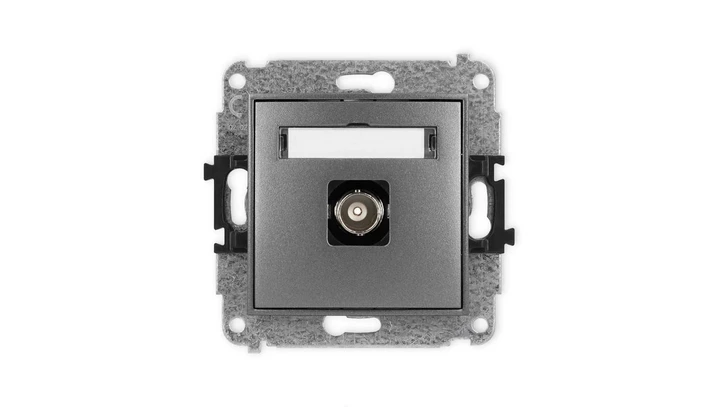 ICON Mechanizm gniazda pojedynczego BNC grafitowy 11IGBNC-1