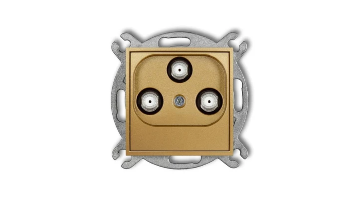 ICON Mechanizm gniazda multimedialnego 3F DATA (Vectra) złoty 29IGMV