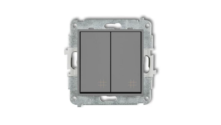 ICON Mechanizm łącznika podwójnego krzyżowego szary mat 27IWP-66