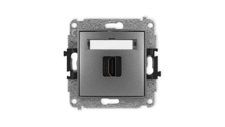 ICON Mechanizm gniazda pojedynczego HDMI 2.0 grafitowy 11IHDMI-3