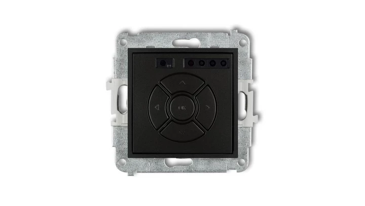 ICON Mechanizm elektronicznego sterownika roletowego (sterowanie lokalne) czarny mat 12ISR-1