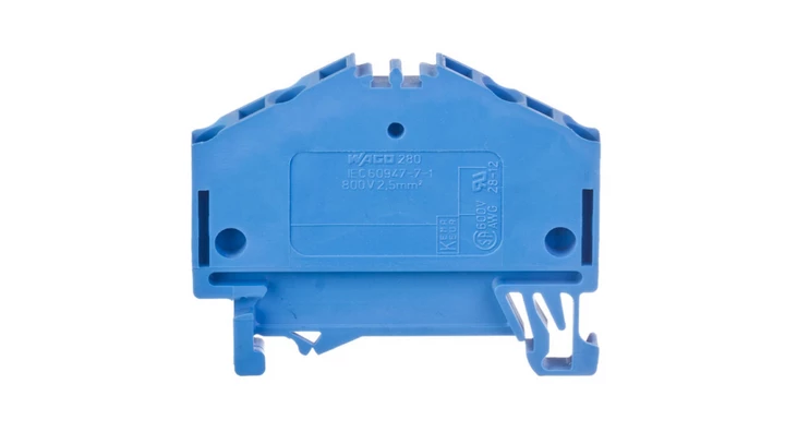 Złączka szynowa 4-przewodowa 2,5mm2 niebieska 280-656 /100szt./