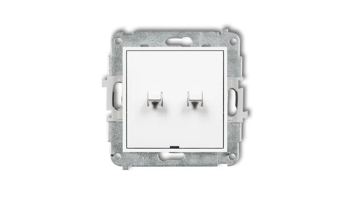 ICON Mechanizm łącznika świecznikowego w stylu amerykańskim biały IWPUS-2