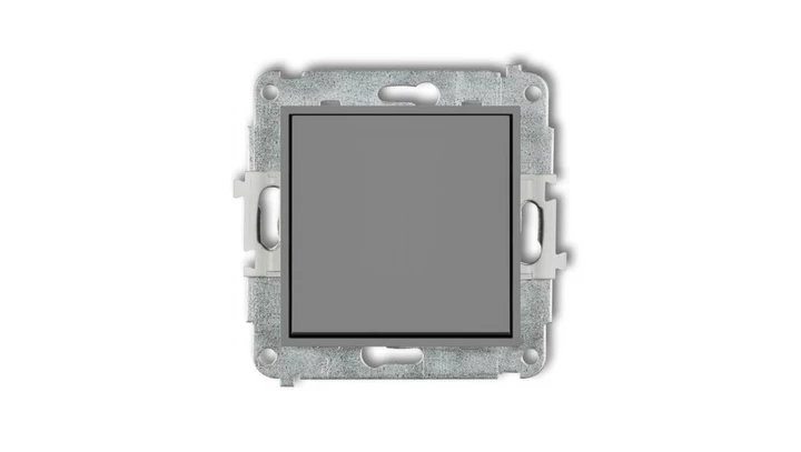 ICON Mechanizm łącznika zwiernego, jednobiegunowego (jeden klawisz bez piktogramu) szary mat 27IWP-4.1