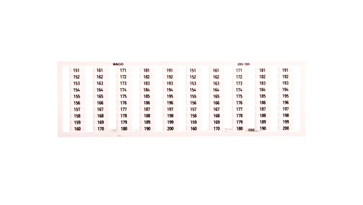 Ramka z oznacznikami 2x 151-200 209-709 /5szt./