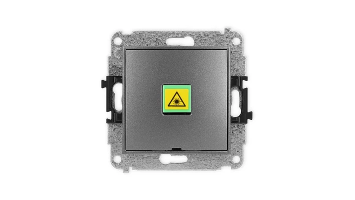 ICON Mechanizm gniazda światłowodowego/optycznego pojedynczego, bez pola opisowego grafitowy 11IGOPBO-1