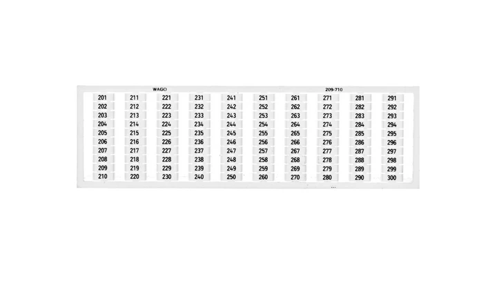 Ramka z oznacznikami 1x 201-300 209-710 /5szt./