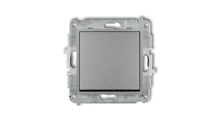 ICON Mechanizm łącznika zwiernego, jednobiegunowego (jeden klawisz bez piktogramu) srebrny metalik 7IWP-4.1
