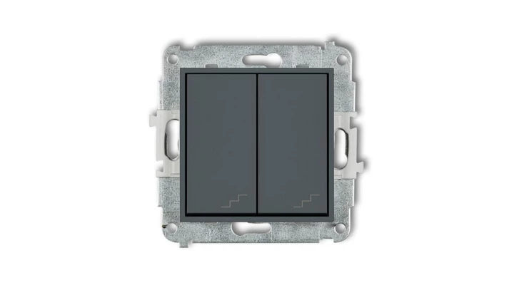 ICON Mechanizm łącznika podwójnego schodowego grafitowy mat 28IWP-33