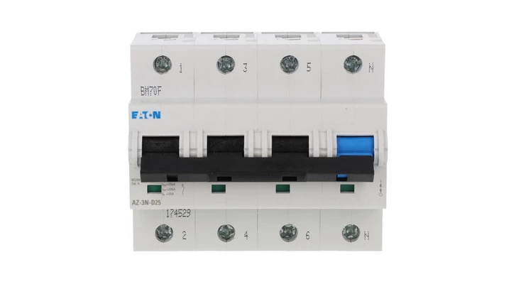 Wyłącznik nadprądowy 3P+N D 25A 25kA AC AZ-3N-D25 174529