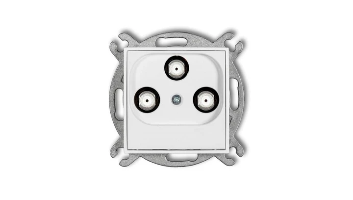 MINI Mechanizm gniazda multimedialnego 3F DATA (Vectra) biały mat 25MGMV