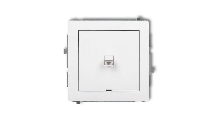 DECO Mechanizm łącznika krzyżowego w stylu amerykańskim (jeden klawisz, bez piktogramu), biały mat 25DWPUS-6.1