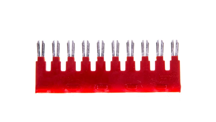 Mostek grzebieniowy 10-torowy 18A czerwony 859-410/000-005 /25szt./
