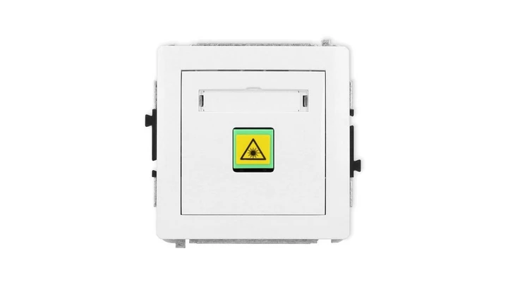 DECO Mechanizm gniazda światłowodowego/optycznego pojedynczego, biały mat 25DGOP-1
