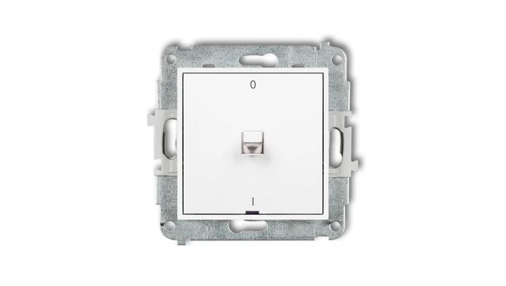 MINI Mechanizm łącznika dwubiegunowego w stylu amerykańskim biały mat 25MWPUS-9