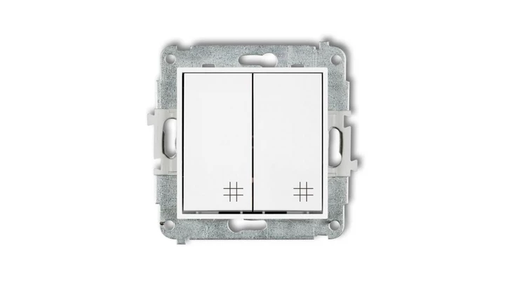 MINI Mechanizm łącznika podwójnego krzyżowego biały mat 25MWP-66