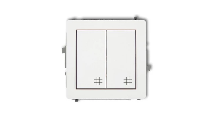 DECO Mechanizm łącznika podwójnego krzyżowego, biały mat 25DWP-66