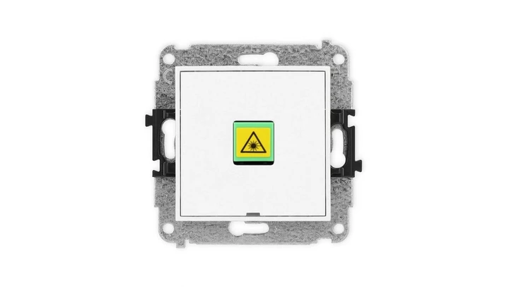 MINI Mechanizm gniazda światłowodowego/optycznego pojedynczego, bez pola opisowego biały mat 25MGOPBO-1