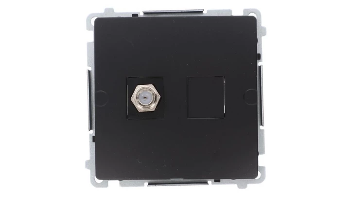 Simon Basic Gniazdo antenowe typu F pojedyncze (moduł) czarny BMAF1.01/49