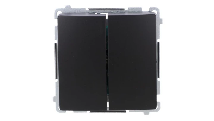 Simon Basic Łącznik świecznikowy (moduł) 16AX, 250V, zaciski śrubowe czarny BMW5A.01/49