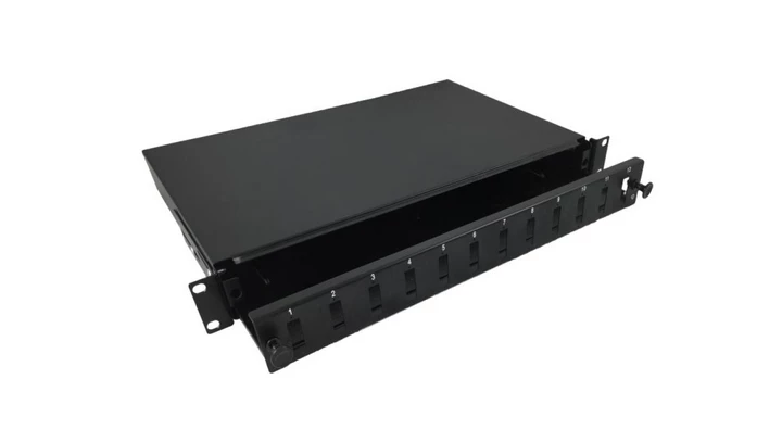 Przełącznica światłowodowa 12xSC duplex 19 1U z płytą czołową, wysuwalna FOP-1U-12SCD-C