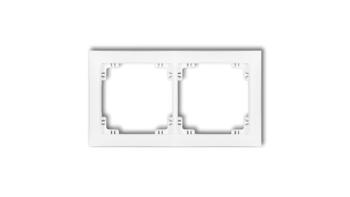 DECO Ramka uniwersalna podwójna z tworzywa DECO Soft, biały mat 25DRSO-2