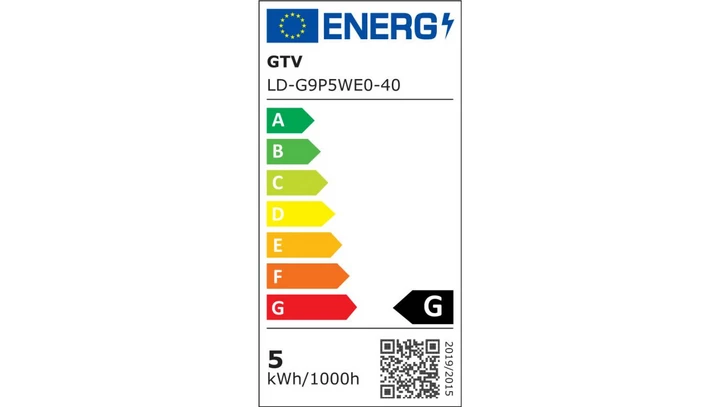 Żarówka LED G9 5W 400lm 4000K AC220-240V 360st. LD-G9P5WE0-40
