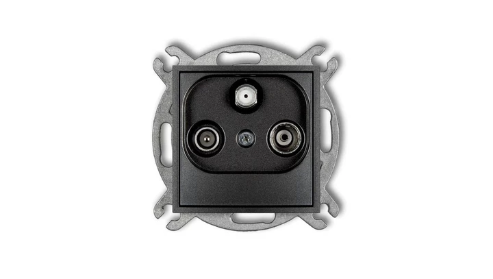 ICON Mechanizm gniazda abonenckiego RTV-SAT końcowego 1,5dB grafitowy 11IGS