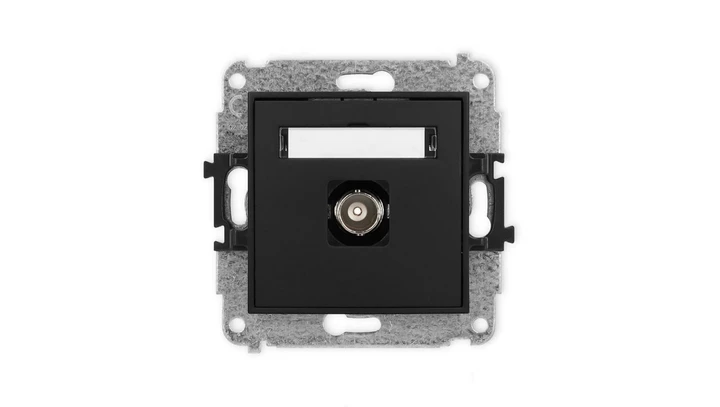 ICON Mechanizm gniazda pojedynczego BNC czarny mat 12IGBNC-1