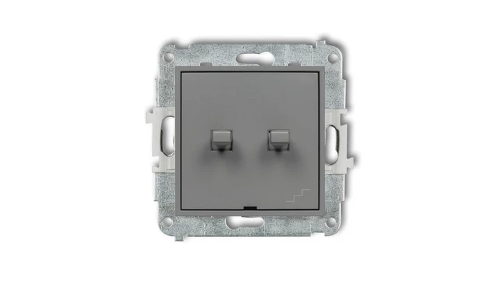 ICON Mechanizm łącznika podwójnego schodowego w stylu amerykańskim szary mat 27IWPUS-33