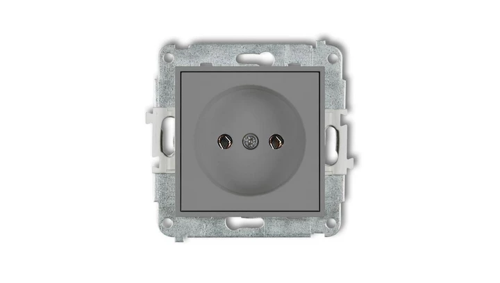 ICON Mechanizm gniazda pojedynczego bez uziemienia 2P (bez przesłon torów prądowych) szary mat 27IGP-1