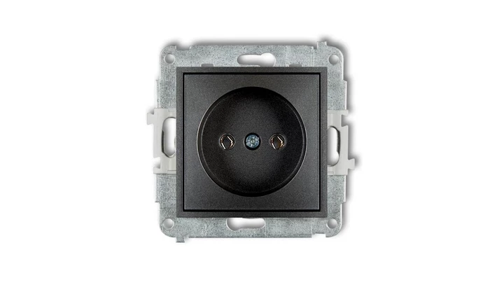 ICON Mechanizm gniazda pojedynczego bez uziemienia 2P (bez przesłon torów prądowych) grafitowy 11IGP-1