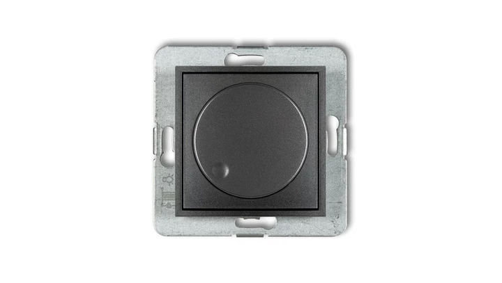 ICON Mechanizm elektronicznego regulatora oświetlenia przyciskowo-obrotowego do lamp LED grafitowy 11IRO-2