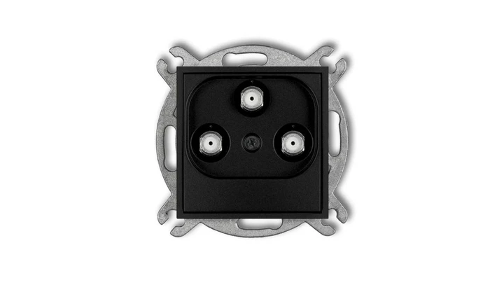 ICON Mechanizm gniazda multimedialnego 3F DATA (Vectra) czarny mat 12IGMV