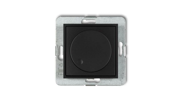 ICON Mechanizm elektronicznego regulatora oświetlenia przyciskowo-obrotowego czarny mat 12IRO-1