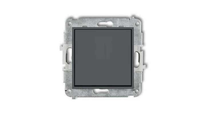 ICON Mechanizm łącznika zwiernego, jednobiegunowego (jeden klawisz bez piktogramu) grafitowy mat 28IWP-4.1