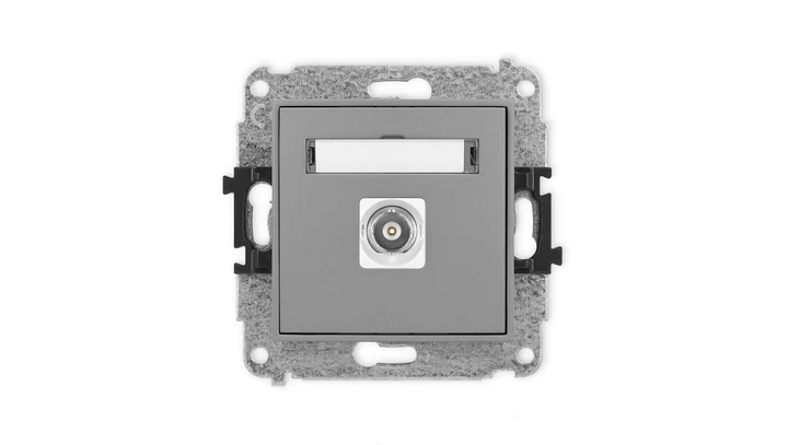ICON Mechanizm gniazda pojedynczego BNC szary mat 27IGBNC-1