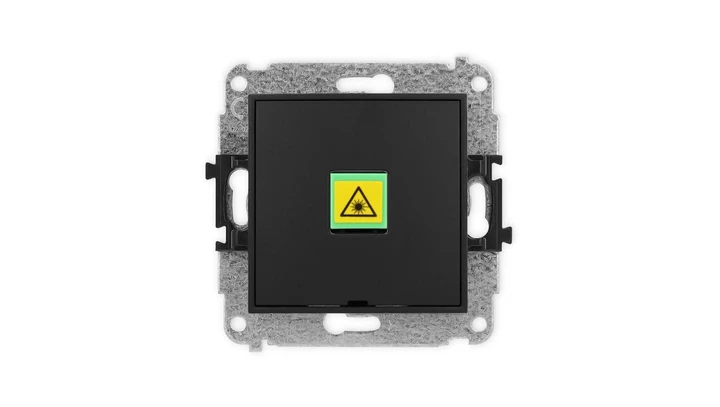 ICON Mechanizm gniazda światłowodowego/optycznego pojedynczego, bez pola opisowego czarny mat 12IGOPBO-1