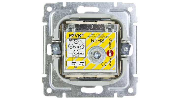 VENA Gniazdo antenowe podwójne TV/SAT satyna 515078