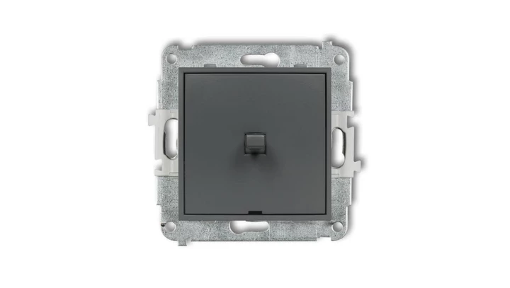 ICON Mechanizm łącznika zwiernego, jednobiegunowego styl amerykański (jeden klawisz bez piktogramu) grafitowy mat 28IWPUS-4.1