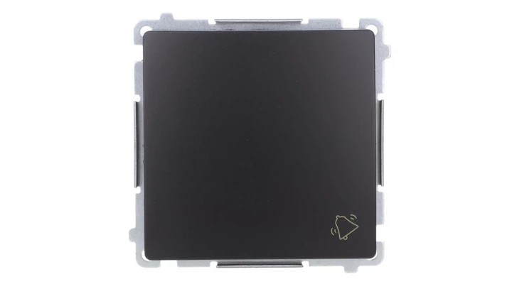 Simon Basic Przycisk dzwonek (moduł) 10AX, 250V, szybkozłącza, czarny BMD1.01/49