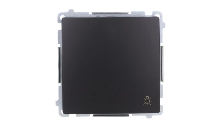 Simon Basic Przycisk światło (moduł) 10AX, 250V, szybkozłącza, czarny BMS1.01/49